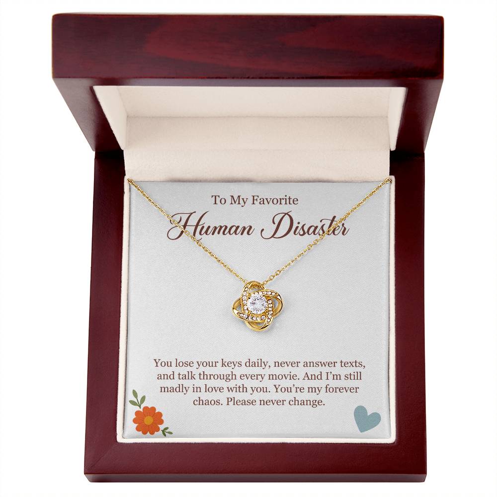 Personalized Necklace for Partner – Human Disaster Edition