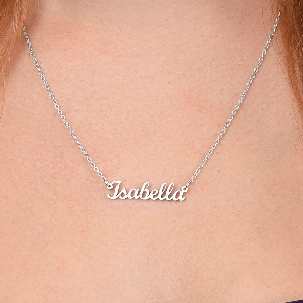 “I Couldn't Say ‘I Do' Without You” Bridesmaid Name Necklace - Custom Necklace with Heartfelt Wedding Message Card