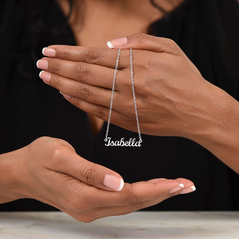 “I Couldn't Say ‘I Do' Without You” Bridesmaid Name Necklace - Custom Necklace with Heartfelt Wedding Message Card
