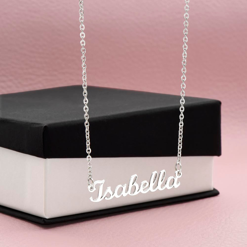 “I Couldn't Say ‘I Do' Without You” Bridesmaid Name Necklace - Custom Necklace with Heartfelt Wedding Message Card