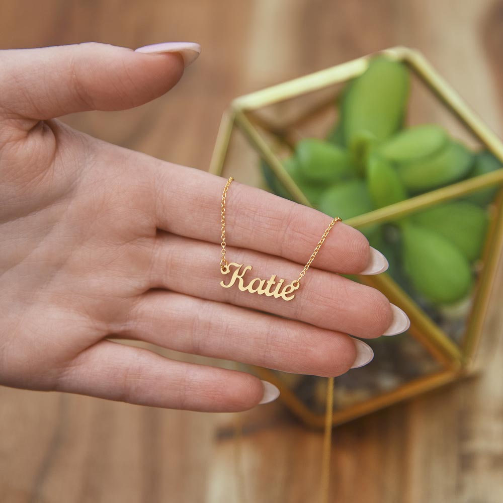 “I Couldn't Say ‘I Do' Without You” Bridesmaid Name Necklace - Custom Necklace with Heartfelt Wedding Message Card