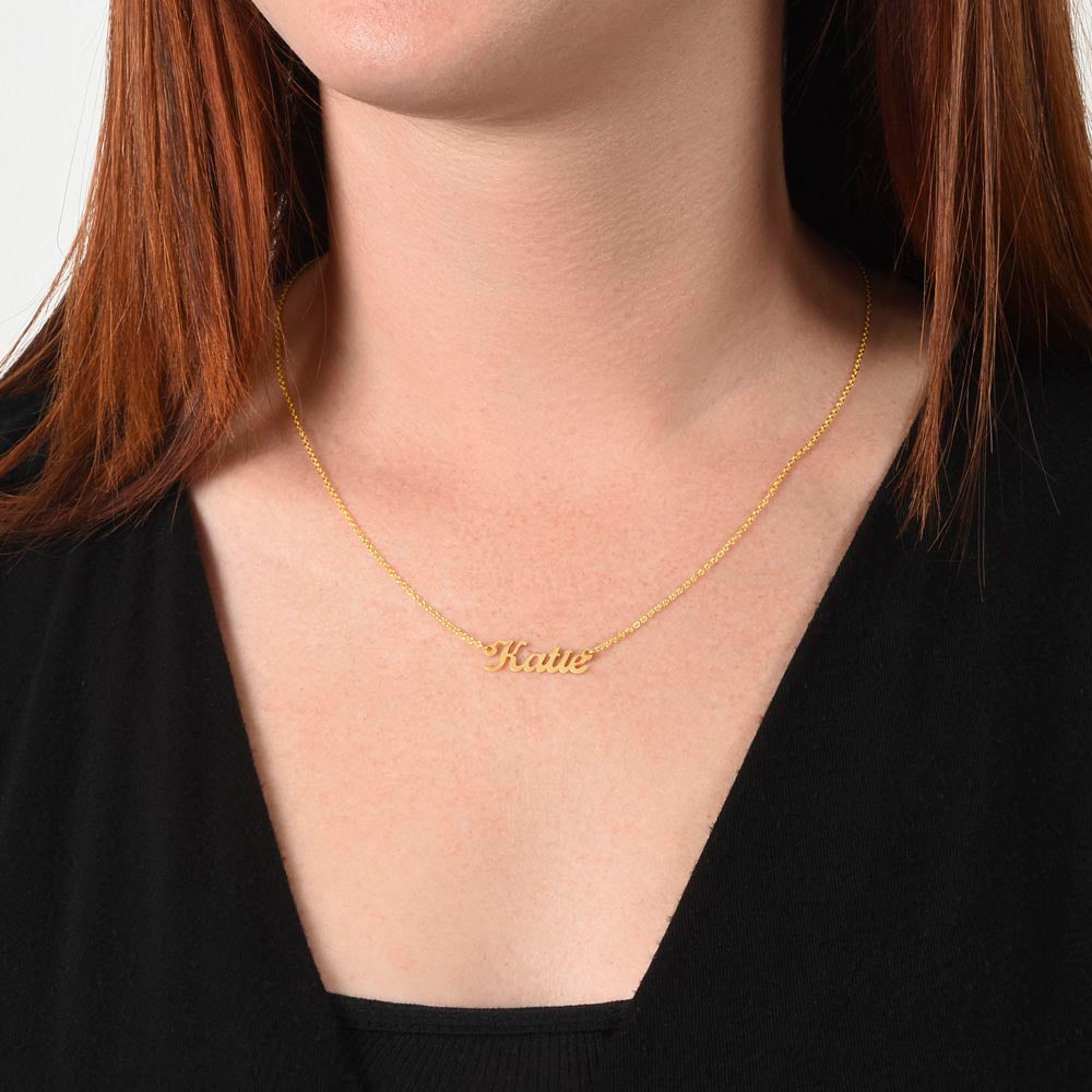 “I Couldn't Say ‘I Do' Without You” Bridesmaid Name Necklace - Custom Necklace with Heartfelt Wedding Message Card