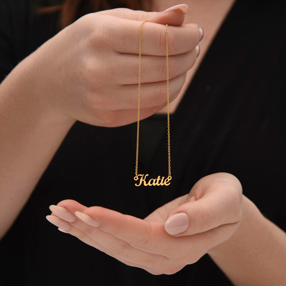 “I Couldn't Say ‘I Do' Without You” Bridesmaid Name Necklace - Custom Necklace with Heartfelt Wedding Message Card