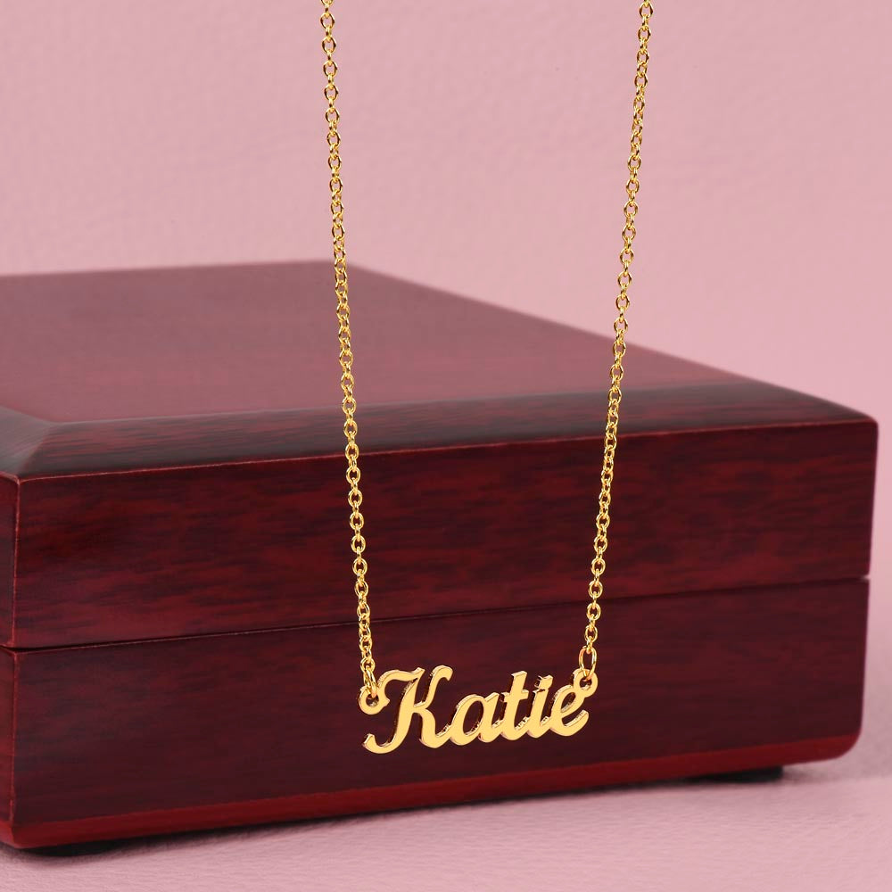 “I Couldn't Say ‘I Do' Without You” Bridesmaid Name Necklace - Custom Necklace with Heartfelt Wedding Message Card