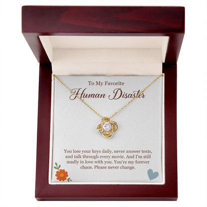 Personalized Necklace for Partner – Human Disaster Edition