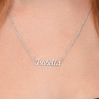 “I Couldn't Say ‘I Do' Without You” Bridesmaid Name Necklace - Custom Necklace with Heartfelt Wedding Message Card